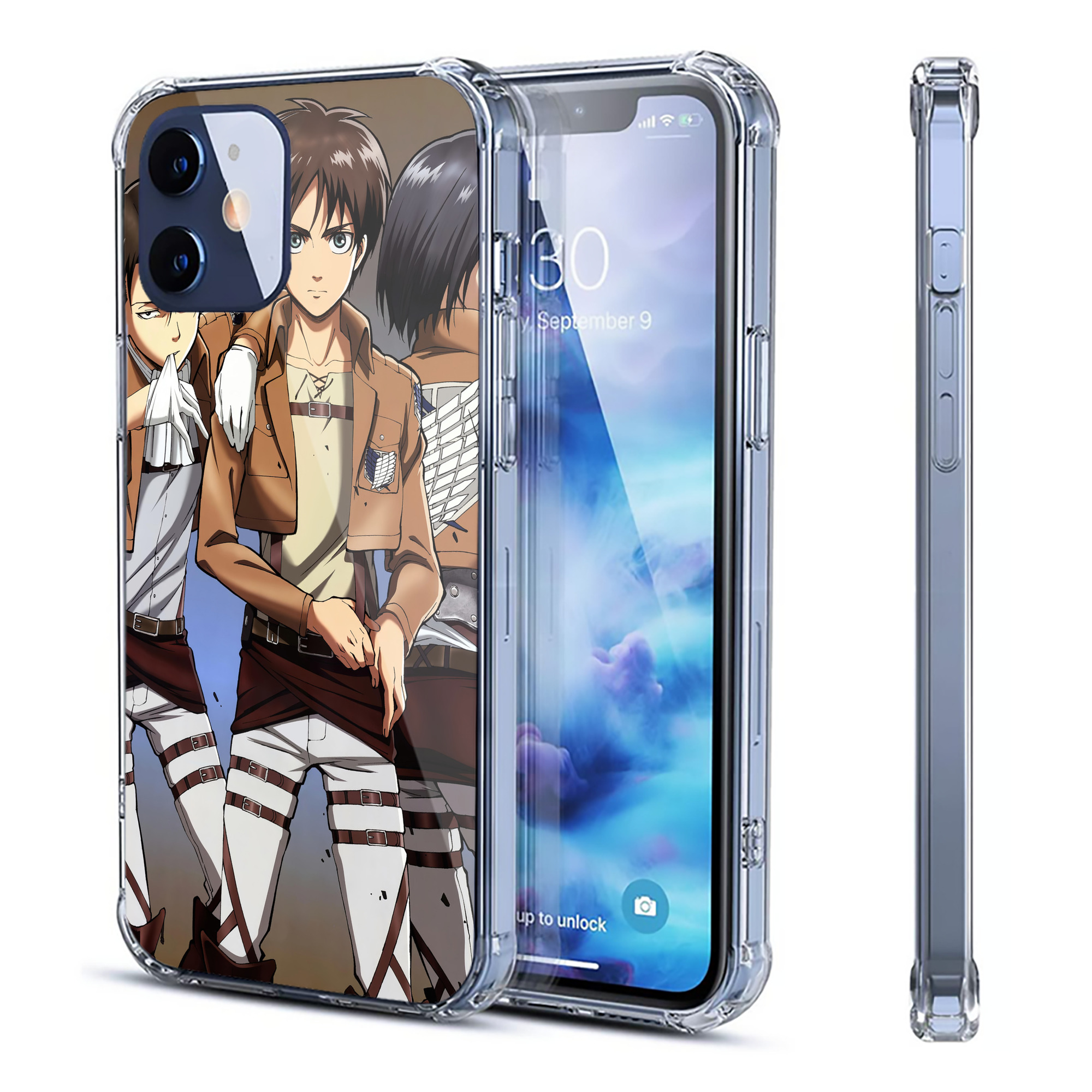 （画像用） 進撃の巨人 Attack on Titan 【iPhone 12シリーズ対応】透明スマホケース（クリアソフトケース）